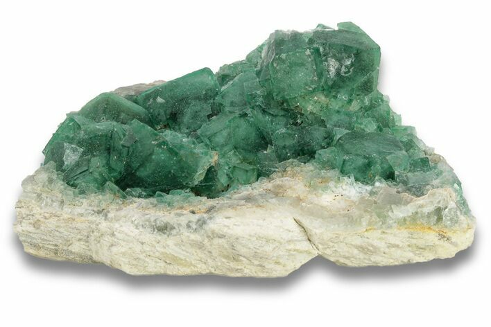 Green, Fluorescent, Cubic Fluorite Crystals - Madagascar #249309